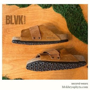 Birkenstock Kyoto Tan Suede Sandal 39, Women’s 8